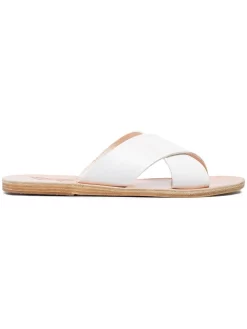 Women Ancient Greek Sandals White Thais Leather Sandals