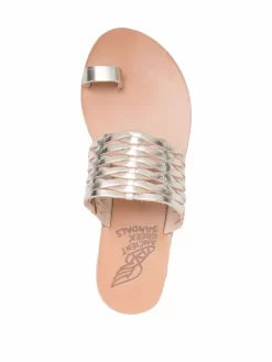 Women Ancient Greek Sandals Metallic-effect Leather Mules -Ancient Greek 16845876 33439846 1000