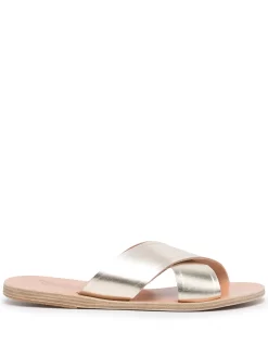 Women Ancient Greek Sandals Thais Slip-on Metallic Sandals