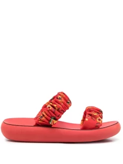 Women Ancient Greek Sandals Scrunchie Melia Slides