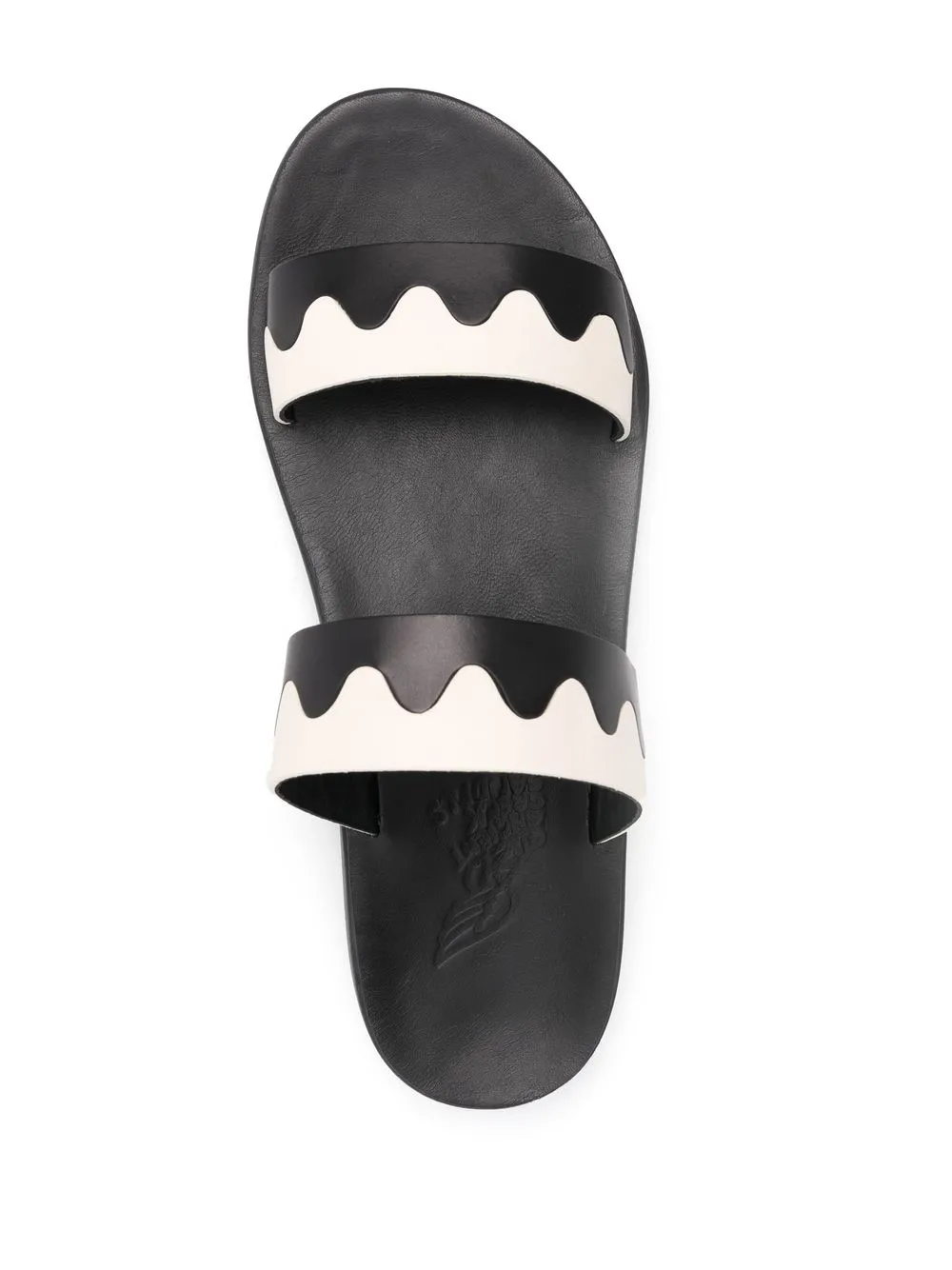 Men Ancient Greek Sandals Paralia Two-tone Leather Slides 6 Men Ancient Greek Sandals Paralia Two-tone Leather Slides - Image 4