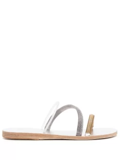 Women Ancient Greek Sandals Polytimi Diamante Slides