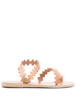 Women Ancient Greek Sandals Scallop-hem Sandals