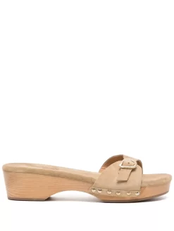 Women Ancient Greek Sandals Omonia Sabot Buckled Sliders