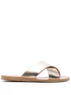 Women Ancient Greek Sandals Thais Metallic-effect Sandals