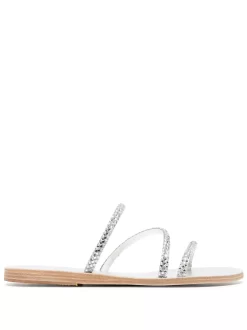 Women Ancient Greek Sandals Polytimi Crystal-embellished Slides