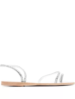Women Ancient Greek Sandals Eleftheria Crystal-embellished Sandals