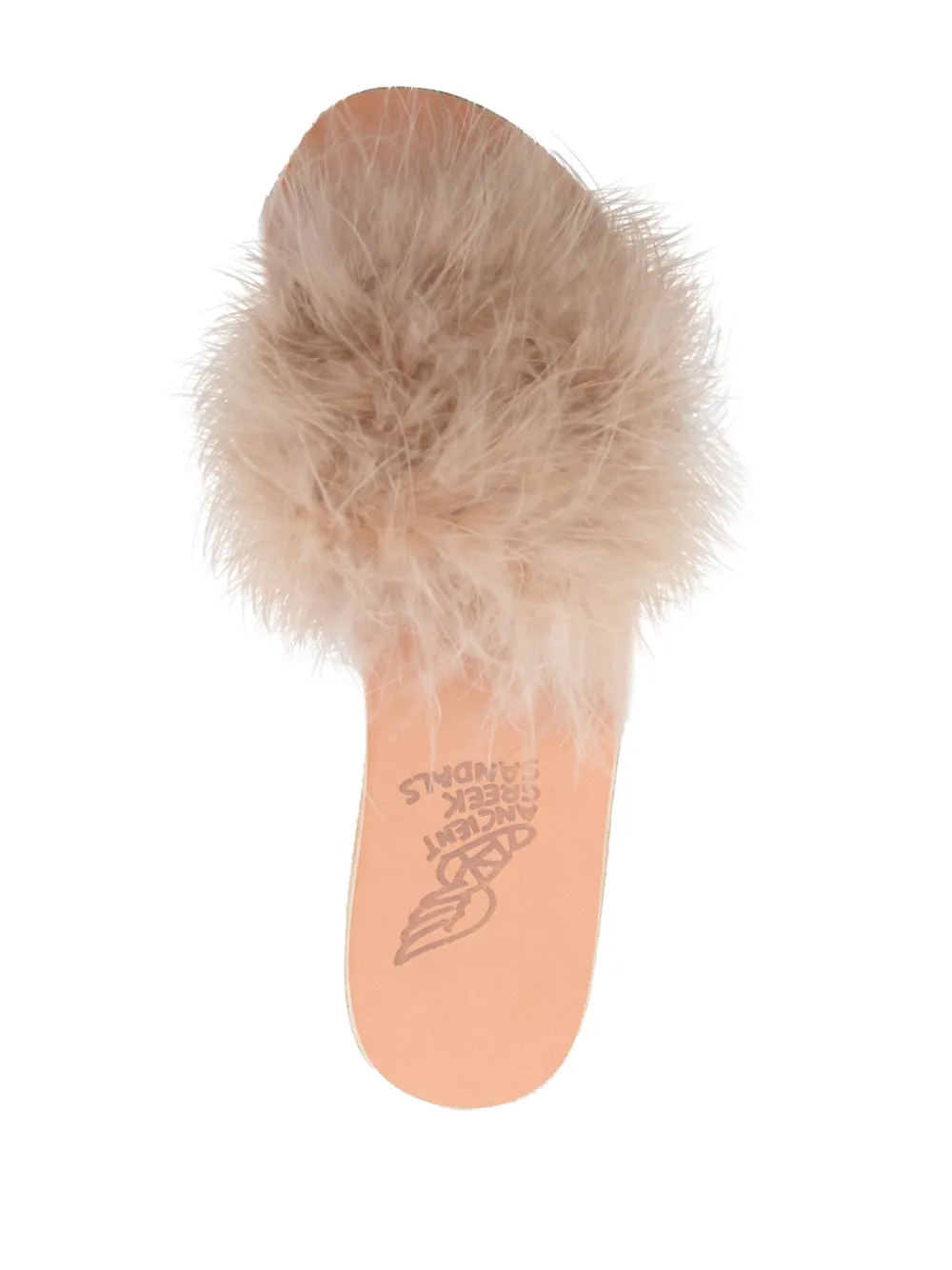 Women Ancient Greek Sandals Mia Marabu Flat Feather Sandals 6 Women Ancient Greek Sandals Mia Marabu Flat Feather Sandals - Image 4