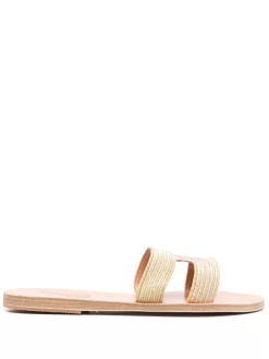 Women Ancient Greek Sandals Kentima Double-strap Slides