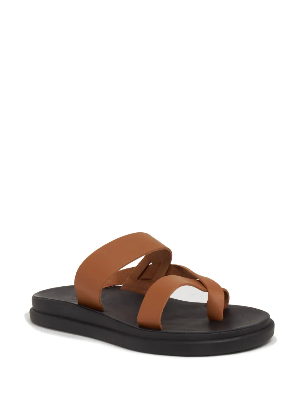 Men Ancient Greek Sandals Simos Leather Slides 3 Men Ancient Greek Sandals Simos Leather Slides - Image 2