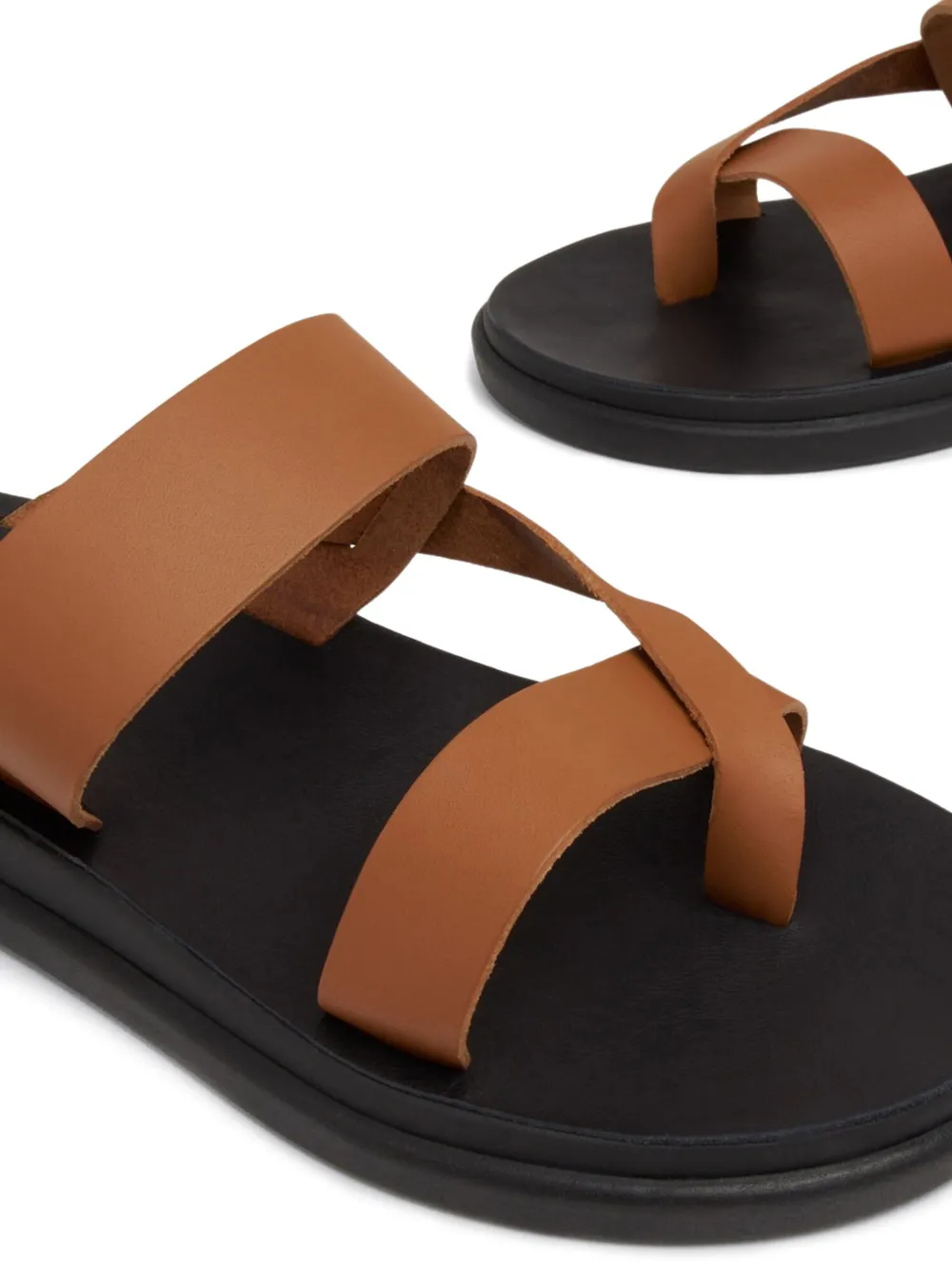 Men Ancient Greek Sandals Simos Leather Slides 6 Men Ancient Greek Sandals Simos Leather Slides - Image 5