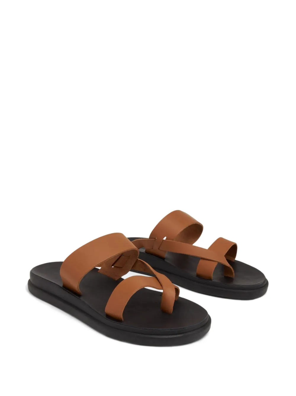 Men Ancient Greek Sandals Simos Leather Slides 5 Men Ancient Greek Sandals Simos Leather Slides - Image 4