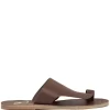Men Ancient Greek Sandals Thong Strap Calf Leather Flip Flops