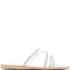 Women Ancient Greek Sandals Polytimi Crystal-embellished Sandals
