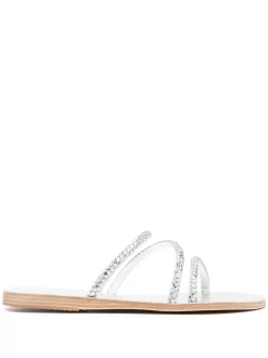 Women Ancient Greek Sandals Polytimi Crystal-embellished Sandals