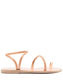 Women Ancient Greek Sandals Enamel-detail Strappy Leather Sandals