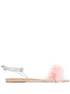 Women Ancient Greek Sandals Choros Marabu Feather Sandals