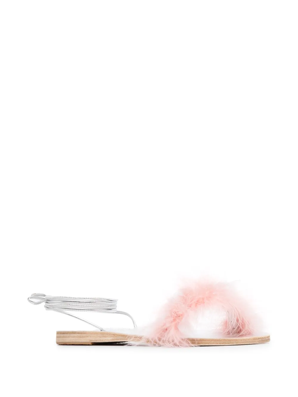 Women Ancient Greek Sandals Choros Marabu Feather Sandals 4 Women Ancient Greek Sandals Choros Marabu Feather Sandals - Image 2