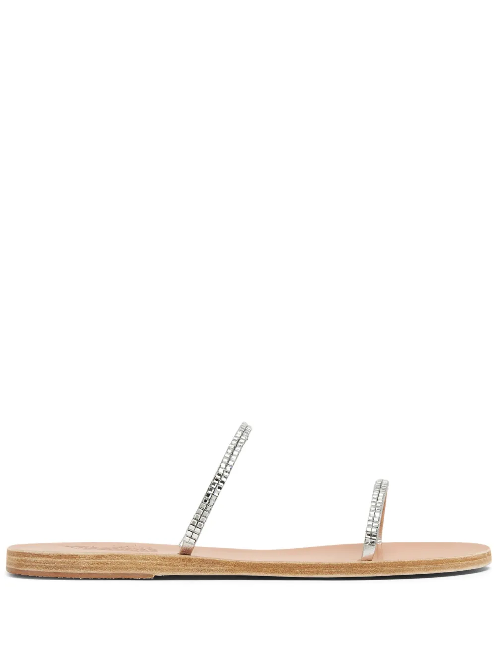 Women Ancient Greek Sandals Crystal-embellished Double-strap Slides 3 Women Ancient Greek Sandals Crystal-embellished Double-strap Slides